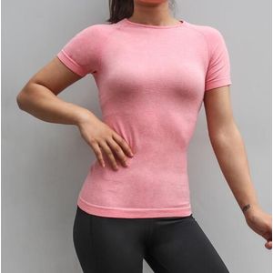 Naadloze Korte Mouwen Sport Shirt Sportbeha Sport Top Fitness Yoga Top Workout Tops Crop Gym Top Vrouwen Vrouwelijke t-shirt