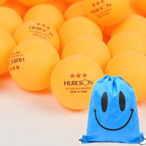 Huieson 100 Stks/pak 3 Sterren Tafeltennis Bal 40 + Materiaal 2.8G Trainning Ping Pong Ballen Met trekkoord Verpakking Zak