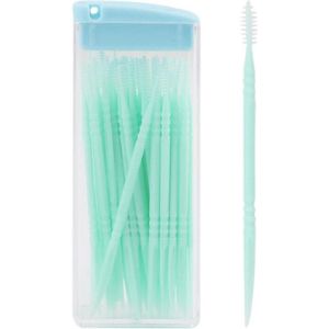 50 Stks/set Tandenstoker Met Doos, Draagbare Dubbele Hoofd Oral Care Dental Floss Stok Tand Picks Reinigen Tandenstoker Houders Container