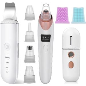 Ultrasone Huid Scrubber Gezicht Spatel Meeëter Verwijder Facial Scrubber Schop Vacuüm Porie Schoner Cavitatie Peeling Facial Lift