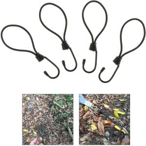 4Pcs Bungee Koord Elastische Stretch Touw Bandjes Met Haak Voor Camping Tent Luifel Tarp Tie Downs Tenten Accessoires