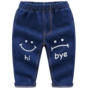 Mode Jongen Meisje Mode Smiley Patroon Jeans Koreaanse Kinderen \ U2019s Cropped Denim Broek Lente Kleding Streetwear