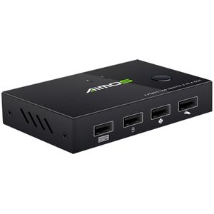 Usb Switch Selector 2 In 4 Out 2 Pc Shareing 4 Usb-apparaten Voor Muis Keyboard Scanner Printer
