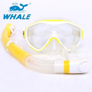 Walvis Grote Frame Masker Siliconen Bril Voor Duiken Anti-Fog Waterdicht Glazen Met Snorkel Scuba Gear Goggles Apparatuur Set