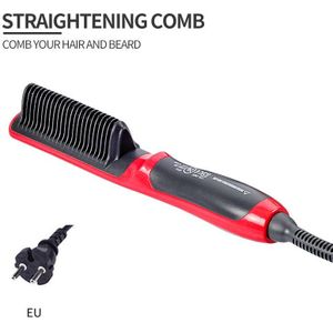 Mannen Baard Stijltang Borstel Haar Stijltang Kam Elektrische Baard Rechttrekken Kam Stijltang Haar Styler Voor Mannen