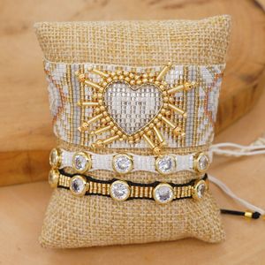 Zhongvi Armband Bijoux Femme Armbanden Voor Vrouwen Boho Sieraden Miyuki Kralen Pulseras Hart Verstelbare Armband