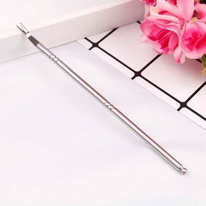 Rvs Cuticle Remover Zilveren Dead Skin Cuticle Pusher Trimmer Pedicure Nail Art Tool 12.8 Cm