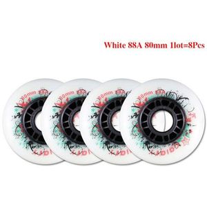 Skate wielen 8 stuks/partij 84/78A 80 76 72mm banden inline skate slalom sliding gratis schaatsen Voor SEBA powerslide patines