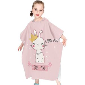 Kitten Kind Strand Veranderende Poncho Cartoon Meisjes Seaside Zonnebrandcrème Strand Gewaad Microfiber Snel Droog Hooded Handdoek Dieren Gedrukt