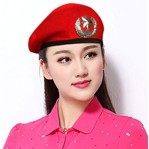 Qbhat Zomer Unisex Mannen Vrouwen Hand Haak Katoen Mesh Baretten Sailor Dance Hoeden Rood Zwart Prestaties Cap Casual Army Caps QB110