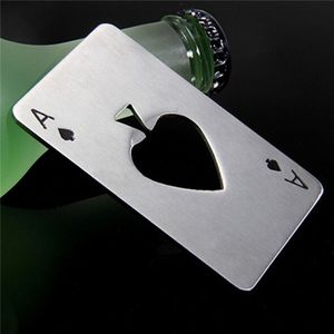 1 stks Creatieve Poker Vormige Fles Blikopener Rvs Creditcard Size Casino Flesopener Abrelatas Abrebotellas