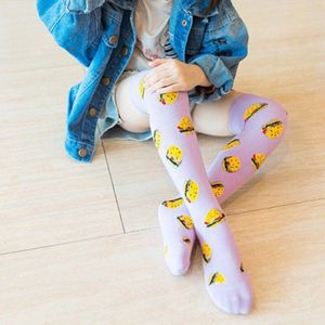 Meisje Sokken 2-12 Jaar Oud Katoen Knie Hoge Sokken Mooie Lange Kinderen Knie Sokken Kids Meisje Todder baby Sokken