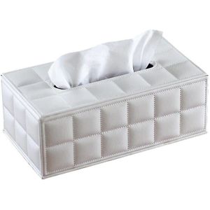 Leer Tissue Box Servet Houder Papier Case Badkamer Tissue Box Cover Auto Servet Storage Moderne Wc-papier Doos 3