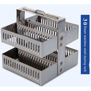 1Pcs Rvs Verven Rack 30 Stuks Van Laboratorium Slide Rack 26 Stuks Van Verven Rack Snijden Rack