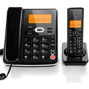Uitbreidbaar Snoer/Draadloze Telefoon Met Antwoordapparaat-Caller Id, base Station &amp; Draadloze 1 Handset Vaste Telefoon