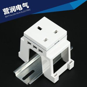 Britse Standaard din rail mount stopcontact Engels-schaal Digitale Socket C45 Britse Standaard Kaart Rail Socket