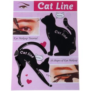 5 Zakken Schoonheid Kat Lijn Eyeliner Mold Stencils Professionele Wenkbrauw Stencils Template Shaper Model Eye Make-Up Tool Voor Vrouwen
