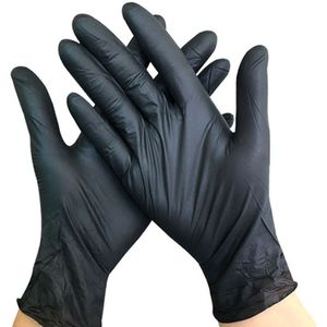 Wegwerp Zwarte Handschoenen 50Pcs Huishoudelijke Schoonmaakmiddelen Wassen Handschoenen Nitril Laboratorium Nail Art Tattoo Anti-Statische Handschoenen #35
