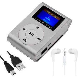 Muziek MP3 Speler Clip Lcd Display Ondersteuning 32 Gb Micro Sd Tf Card Grijs Met Li-Ion Batterij + Oortelefoon + mini Usb Kabel