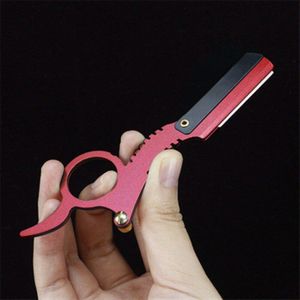 9 Kleuren Straight Edge Kapper Scheermes Kapsel Baard Wenkbrauw Scheren Tool Handleiding Ontharen Scheermes Kapper Trimmen Messen