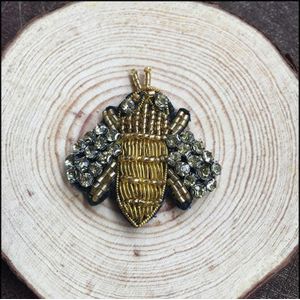 Kralen Bijen Emboridered Patches India Zijde Draad Handgemaakte Geborduurde Badge Stof Patch Mode Kleding Tassen Decoratie