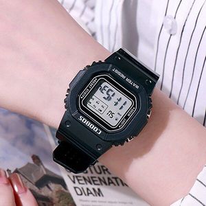 Minimalisme Dames Horloge Casual Vierkante Digitale Horloge Led Lichtgevende Alarm Datum Vrouwen Horloge Meisje Relogios Feminino