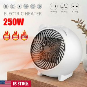 500W Draagbare Elektrische Kachel Ventilator Timing Air Warmer Handy Mini Bureau Thuis Heater