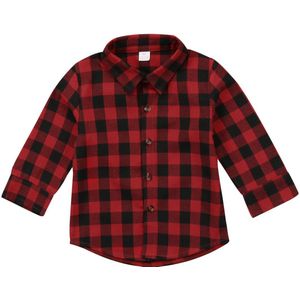 Kids Baby Jongens Meisjes Gedrukt Plaid Lange Mouwen Tops Shirt Casual Shirts