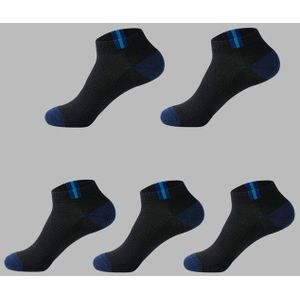 10 Stuks = 5 Pairs Mannen Sokken Mesh Ademend Korte Basketbal Sokken Zomer Katoen Sport Sokken Absorberen Zweet Sokjes set Meias