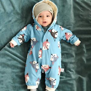 Lente Herfst Cartoon Vos Baby Lange Mouw Romper Schattige Baby Meisjes & Jongens Kleding Babygirl Onesie Pasgeboren Baby jongen Losse Rompertjes