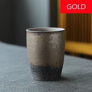 1Pcs 150Ml Ruwe Aardewerk Koffie Mok Handgemaakte Kungfu Thee Draagbare Hand Cup Voor Koffie Latte Drinkware Water cups Japan Stijl