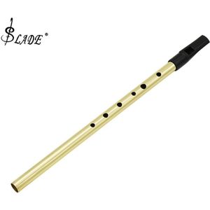 Slade Ierse Fluitje Fluit D Sleutel 6 Gat Klarinet Fluit Tin Penny Whistle Vernikkeld Messing Muziekinstrument