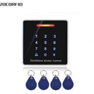 SY-K86 touch toetsenbord 125 KHZ RFID toegangscontrole systeem. ondersteuning WG26 reader 3000 gebruiker + 10 stks crystal keyfobs