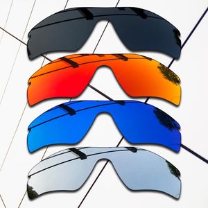 E.o.s 4 Stuks Zwart &amp; Zilver &amp; Ice Blue &amp; Fire Red Gepolariseerde Vervanging Lenzen Voor Oakley Radarlock Path OO9181 zonnebril