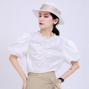 Xitao Vrouwen Schede Blouse Mode Vrouwen Zomer Klinknagel Kleine Verse Casual Stijl Losse Wit Zwart Shirt Top DZL1102