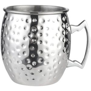 Wijn Cup Moscow Mule Mok 304 Roestvrij Staal Voedsel-Veilig Cocktail Cup Handgemaakte Gehamerd Koperen Plated Cups 550Ml drinken Mok