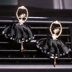 Mooie diamant set ballet meisje auto outlet decoratie auto auto interieur accessoires airconditioning parfum parfum clip