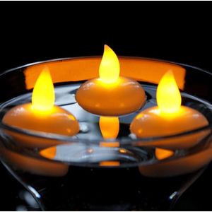 1/12/24 pcs Drijvende Kaars Lamp Waterdichte Vlamloze Led Tea Light Battery Power Drijvende Lamp Onderwater Licht voor Decoratie