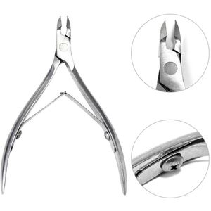 Kads 1Pcs Dual-End Rvs Nail Art Cuticle Pusher Dode Huid Remover Clipper Tweezer Manicure Pedicure Cleaner nail Tool