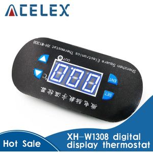 XH-W1308 Verstelbare Dual Led Digitale Display Temperatuurregelaar Thermostaat Dc 12V Ac 110V-220V Cool warmte Sensor Red