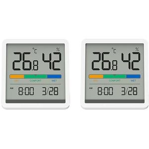 Xiaomi Miiiw Temperatuur En Vochtigheid Klok Thuis Indoor Hoge Precisie Babykamer C/F Temperatuur Monitor 3.34Inch lcd-scherm