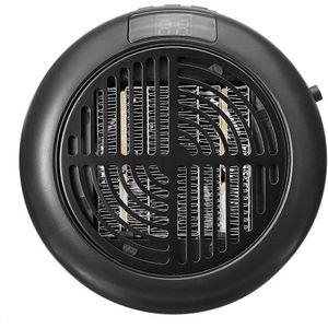 900W Mini Draagbare Elektrische Kachel Snelle Verwarming Air Warmer Fan Voor Home Office Desktop Eu Plug 12 Uur timer Wit Zwart