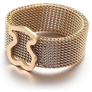 Beer Titanium Stalen Ring Holle Ring Mesh Mesh Ring Enkele Beer Ring Voor Vrouwen Tricolor Disgnhot