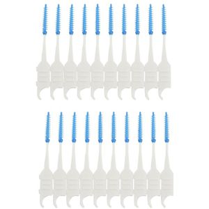 80Pcs Tanden Tandenstokers Floss Picks Rager Stok Tand Schoon
