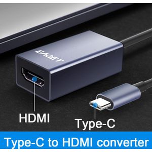 Eaget CH02 Type-C Naar Hdmi Converter, Usb C Hdmi Kabel, voor Macbook Huawei Mate 30 Pro,USB-C Hdmi Adapter, Usb Type-C Hdmi, 4K Hd
