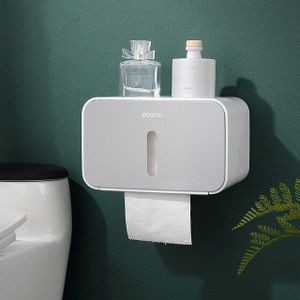 Toiletrolhouder - Blauw - Plastic - Waterdicht - Wandmontage - 2 Papieruitgangen