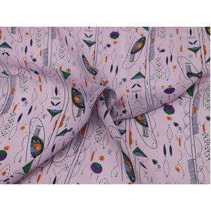 100cm * 148cm cartoon vis voor kind Parel Georgette Print Chiffon Materiaal Gown rok shirt
