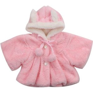 Leuke Baby Peuter Meisje Warme Fleece Winter 3D Ear Kapmantel Snowsuits Jacket Mantel Kleding voor Meisjes