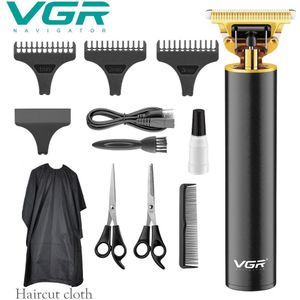Vgr Professionele Tondeuse Kapper Tondeuse Voor Mannen Cordless Rand Elektrische Haar Snijmachine Kapsel Li-Ion Batterij