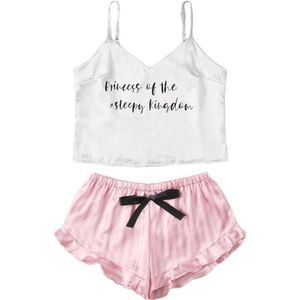 Zomer Leuke Pyjama Set Roze Satijn Broek Ronde Hals Pyjama Set Vrouwen Nachtkleding Pyjama Vrouwen Nachtkleding Katoen Shirts 30